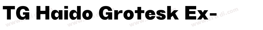 TG Haido Grotesk Ex字体转换